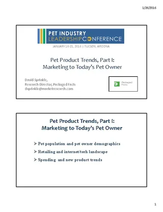 Forms Pet Product Marketing Trends
