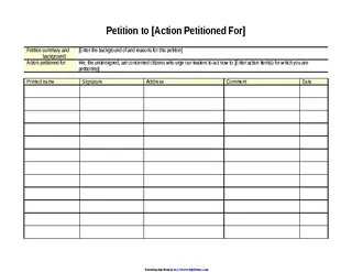 Forms Petition Template 2