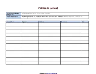 Forms Petition Template 3