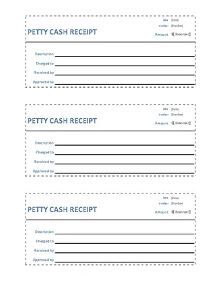 Forms Petty Cash Receipt Template