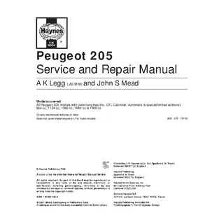 Peugeot Users Manual Sample