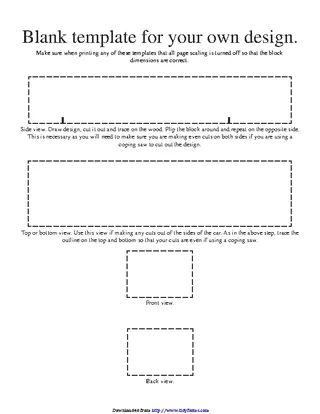 Pinewood Derby Car Template 1