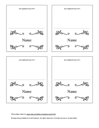 Place Card Template 2