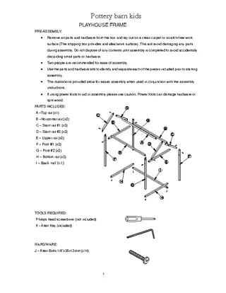 Pottery Barn Assembly Instruction Sample