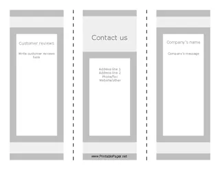 Printable Blank Brochure Template Free Word