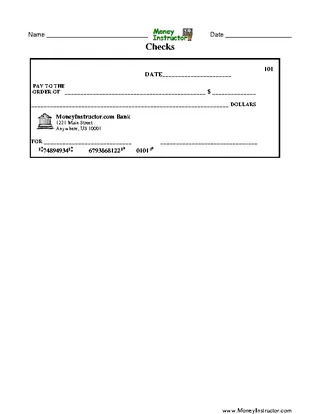 Forms Printable Blank Check Template PDF Format