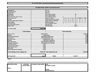 Forms Printable Employee Salary Slip Format Template Excel Download
