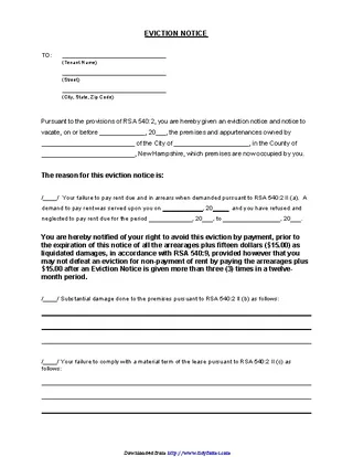 Forms Printable Eviction Notice Form