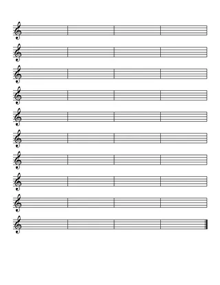 Printable Staff Paper With Bar Lines