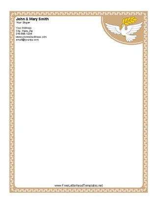 Printable Word Dove Letterhead Template For Free