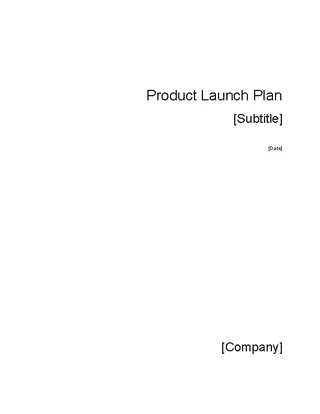 Forms Product Launch Marketing Plan Template