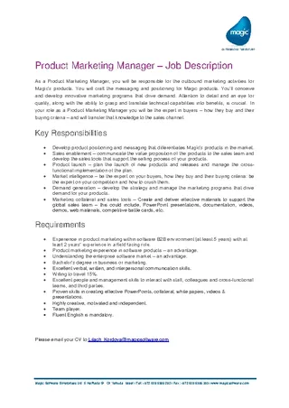 Forms Product Marketing Manager