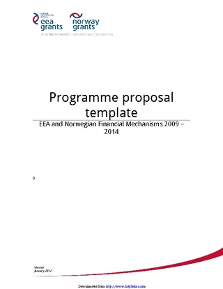 Programme Proposal Template