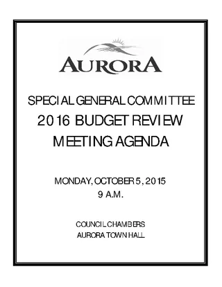 Project Budget Meeting Agenda Sample