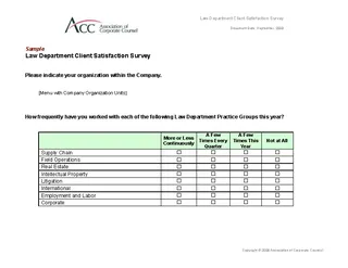 Project Client Satisfaction Survey Template