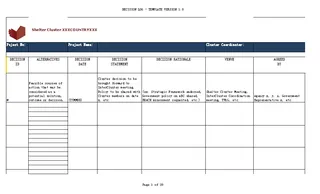 Project Decision Log Template