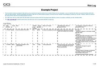 Forms Project Risk Assessment Templates