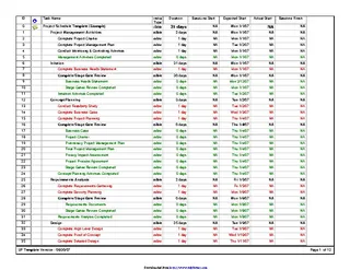 Project Scheduling Template