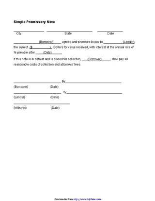 Forms Promissory Notes Templates