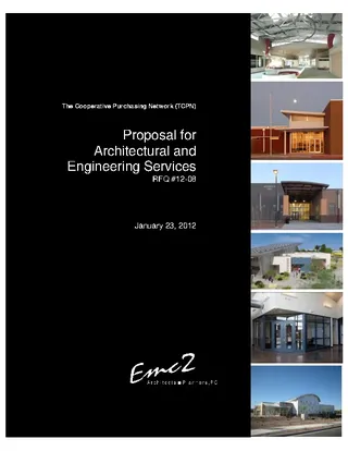 Proposal For Architectural And Engineering Services