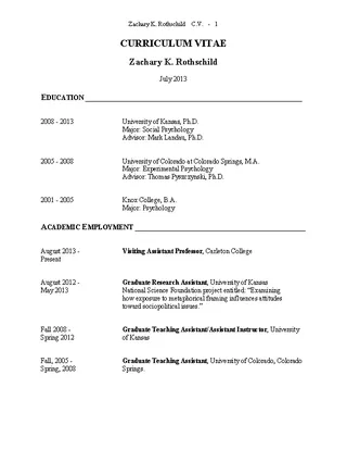 Psychology Research Assistant Resume
