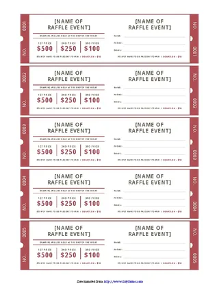 Forms Raffle Ticket Template 2