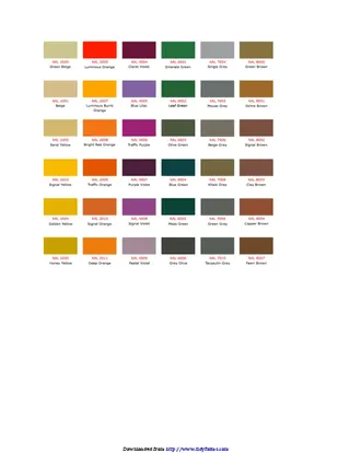 Forms Ral Colour Chart 3