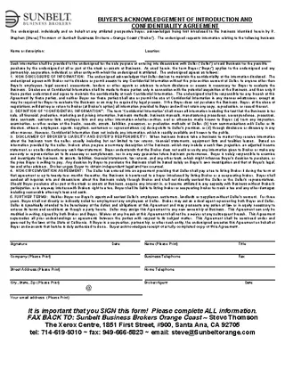 Real Estate Confidentiality Agreement Template