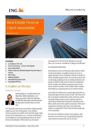 Real Estate Finance Client Newsletter