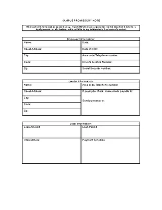Forms Real Estate Promissory Note Template