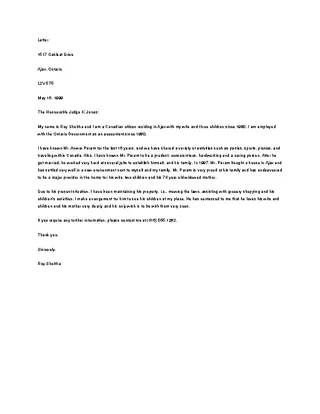 Recommendation Letter For A Friend In Jail Download