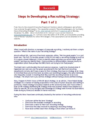 Recruiting Strategies Template