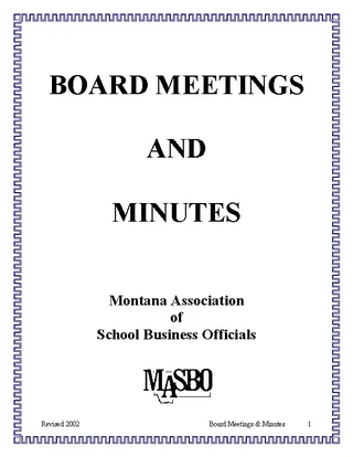 Forms Regular Board Minutes