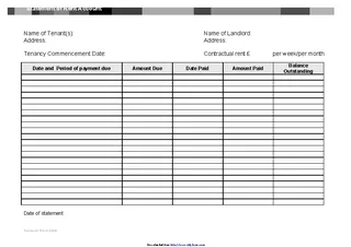 Forms Rent Statement