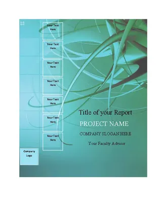 Report Cover Sheet Template Sample