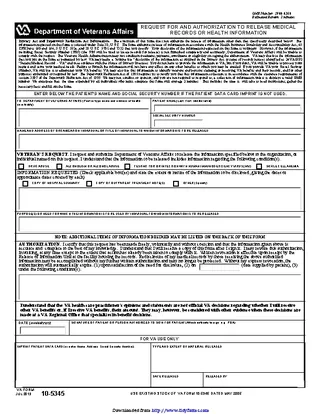 Forms Request For And Authorization To Release Medical Records