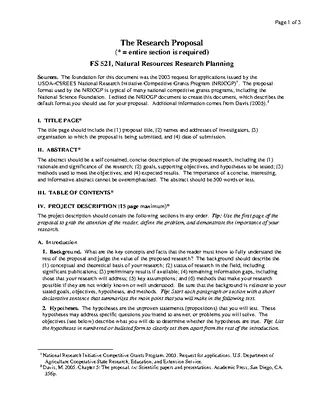 Forms Research Proposal Timeline Template