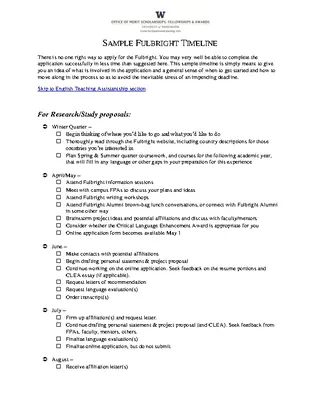 Forms Research Study Timeline Template