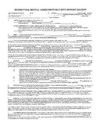 Residential Rental Agreement Example