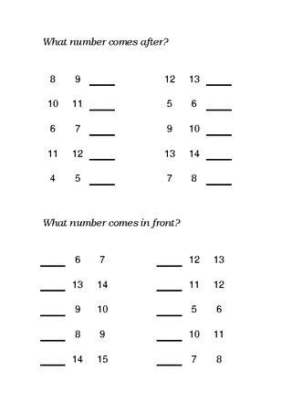 Right Order Missing Numbers Worksheet Template - PDFSimpli