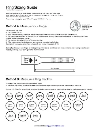 Ring Size Chart 2