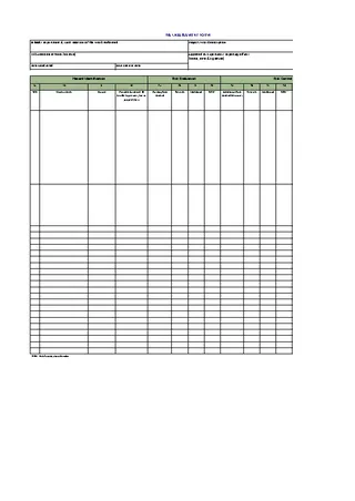 Forms Risk Assessment Matrix Template Excel