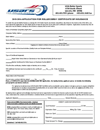 Roller Hockey Certificate Template