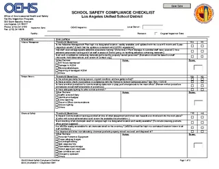 Forms Safety Compliance Checklist Template