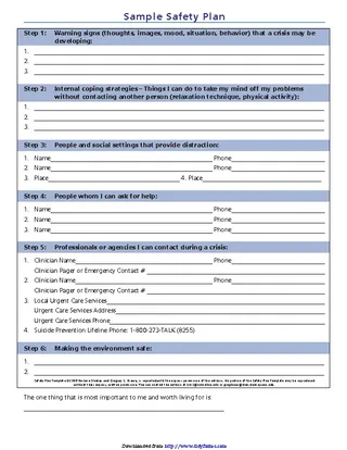 Safety Plan Template 1