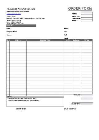 Sales Order Invoice Free Download Excel Template