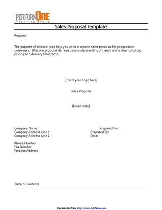 Sales Proposal Template 1