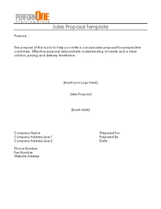 Sales Proposal Template