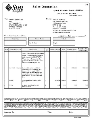 Forms Sales Quotation Template