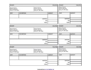 Forms Sales Receipt Template 2